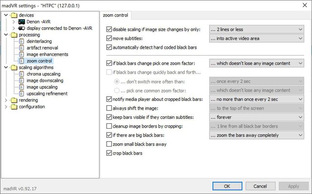 Madvr Processing Zoomcontrol