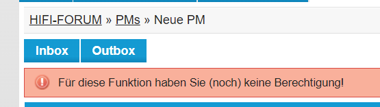 PM (noch) Nicht Erlaubt