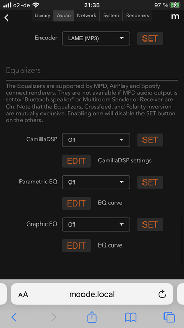 Moode Dsp/ Eq 