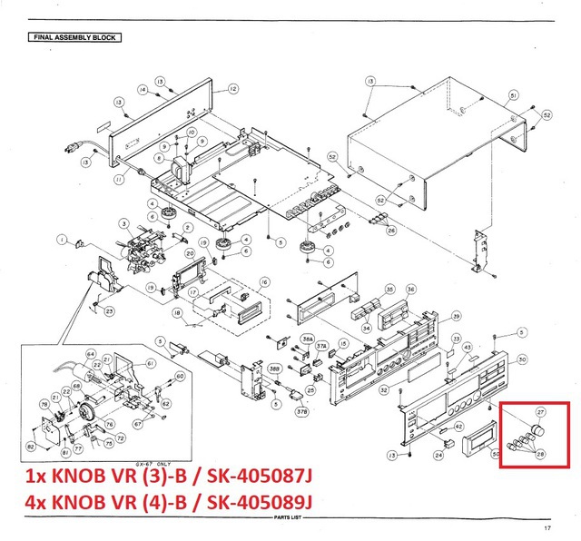 Drehknopfe Akai Gx 67 1190288