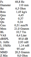 TSP W5-876SA