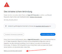 Sicherheits-Warnung Chrome