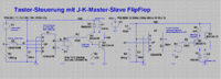 J-K FlipFlop Taster-Steuerung CD4027 - schem