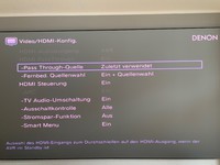 Denon HDMI Einstellung