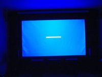 Blue Screen des Projektors