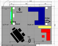 Plan der Wohnung