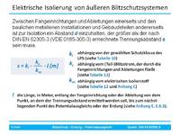 DIN EN 62305-3: Trennungsabstand und Blitzkugelverfahren 