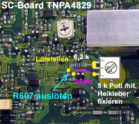 R607 - SC-Board TNPA4829 Modifizierung