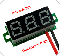 New-0-28-Mini-Digital-Voltmeter-dc-3-50-30V-2-wires-Vehicles-Motor-Voltage-Panel