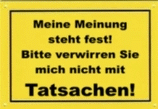 Meinung steht fest