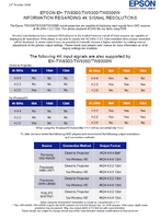 EPSON TW7300 TW9300W 4k Signal