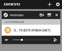 Onkyo_Music_Control_mit_TX-8270_verbunden