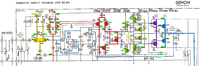 Denon PMA-510 schematic detail left power amp stages marked Direct A DirectA non-switching v03