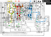 Hitachi HA-8700 schematic detail left power amp stages marked