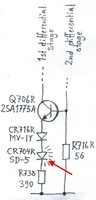 Hitachi HMA-8300 Power Amplifier - current source circuit with broken diode