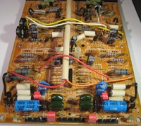 HMA-8300 Main PCB Capacitor Replacement - AFTER ReCap marked