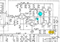 Luxman L-30 Schematic Detail Power Amp Section _marked
