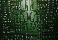 Luxman L-410 PCB with suspicious solder joints of TO126 transistors