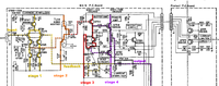 Luxman LV-103 schematic detail left power amp redraw stages marked