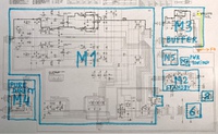 Yamaha AX-870 AX-890 schematic overview MAIN PCBs marked