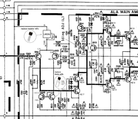 Yamaha AX-900 schematic detail left power amp input differential stages modified