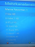 Kabel 1HD in Fav Liste