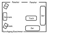 Skizze Wohnzimmer