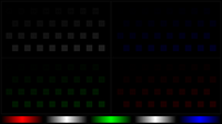 RGB squares 0-32 0-255