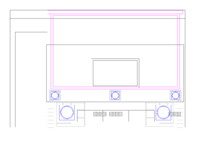 Ansicht Medienwand mit Seas Coax und 2xMivoc Sub