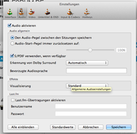 VLC-Audio-Einstellungen