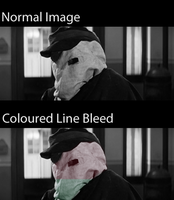 coloured line bleed