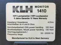 KLH Monitor 1410