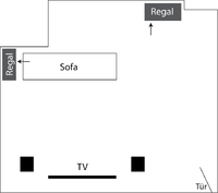 Wohnzimmer Skizze