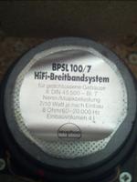BPSL100/7 Hifi-Breitbandsystem 8 Ohm und 4L einbauvolumen