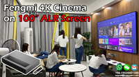 Fengmi 4K Cinema on 100 inch ALR PET Crystal Screen