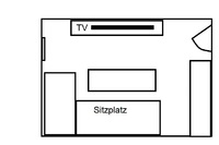 Skizze Wohnzimmer