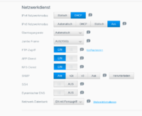 Netzwerk Settings NAS