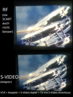 Vergleich VHS via RF/S-Video
